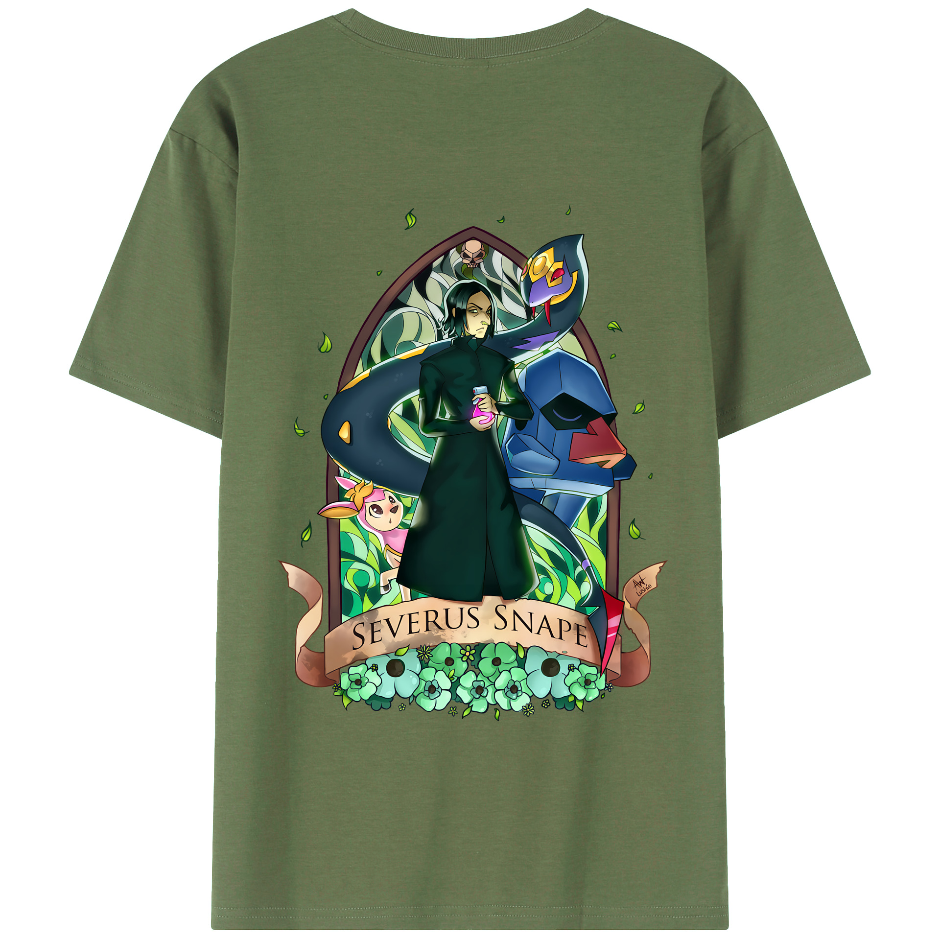 （画像用） Harry Potter ハリー・ポッターシリーズ 綿100％ メンズ半袖Tシャツ（バックプリント） 通気性